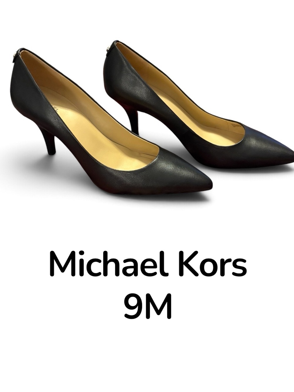 Michael Kors Black Leather Pointed Toe Pumps